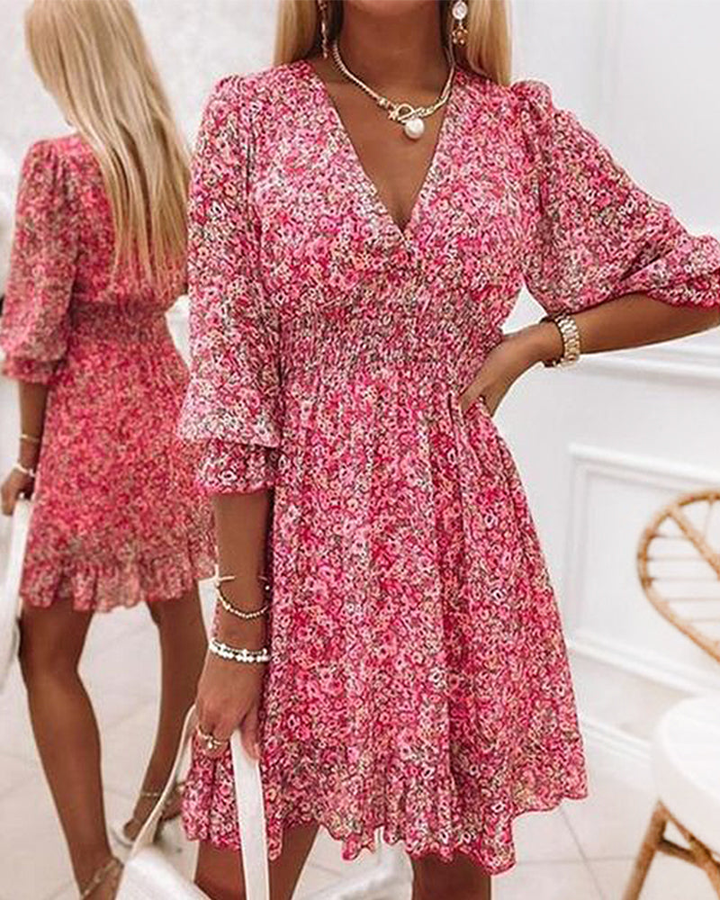 Lara - Damen Sommerkleid mit Blumenmuster und leichtem Stoff