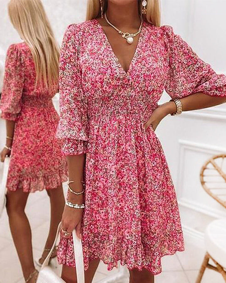 Lara - Damen Sommerkleid mit Blumenmuster und leichtem Stoff