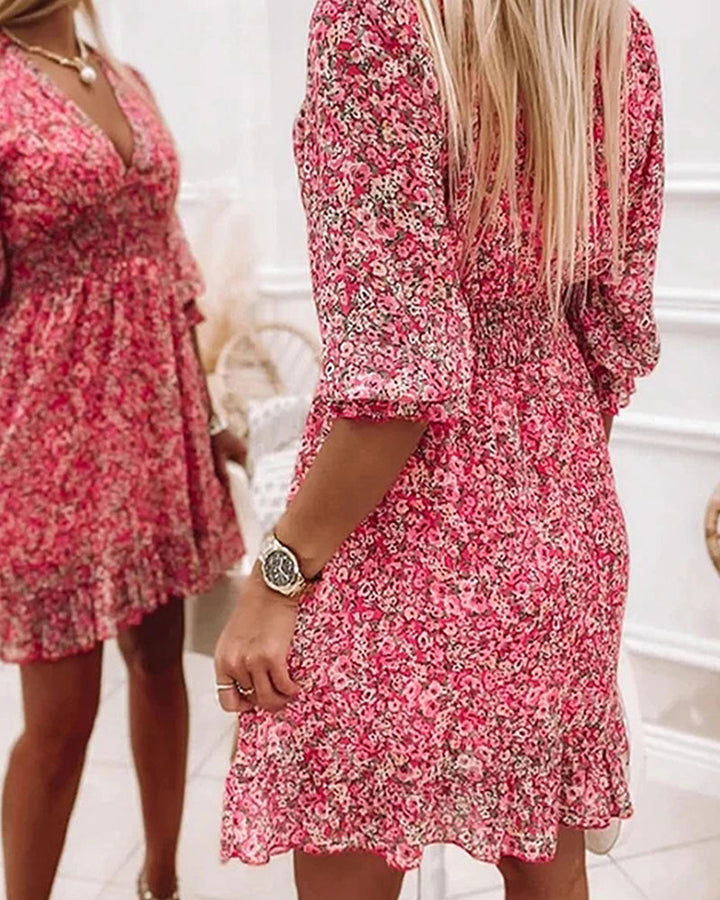Lara - Damen Sommerkleid mit Blumenmuster und leichtem Stoff