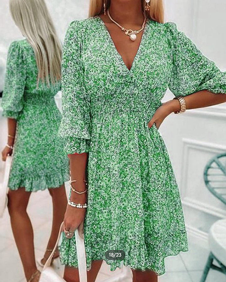 Lara - Damen Sommerkleid mit Blumenmuster und leichtem Stoff