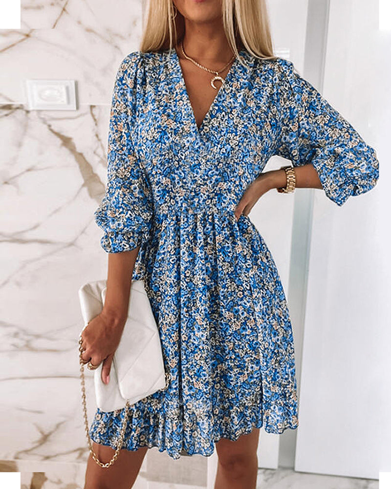 Lara - Damen Sommerkleid mit Blumenmuster und leichtem Stoff