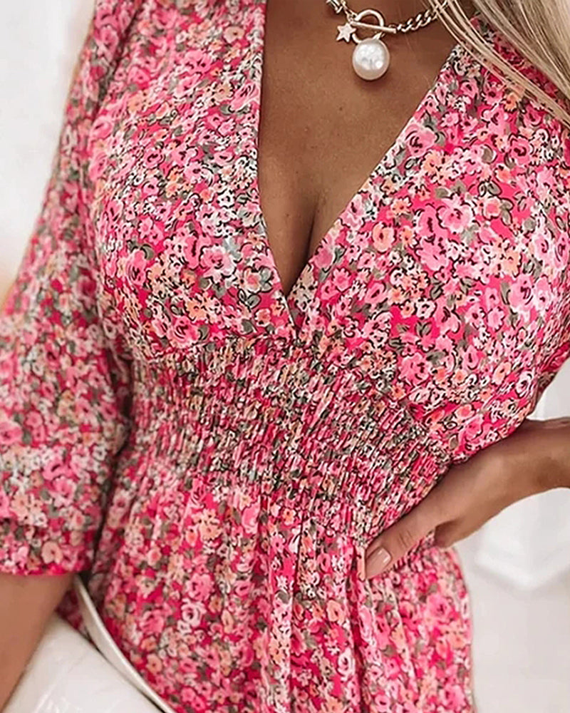 Lara - Damen Sommerkleid mit Blumenmuster und leichtem Stoff