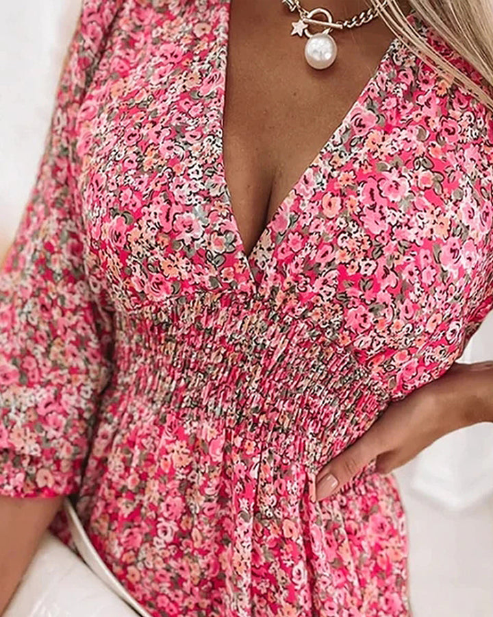 Lara - Damen Sommerkleid mit Blumenmuster und leichtem Stoff