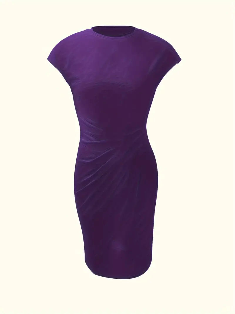 Jula - Damen Midikleid mit Raffdetail und Kurzarm