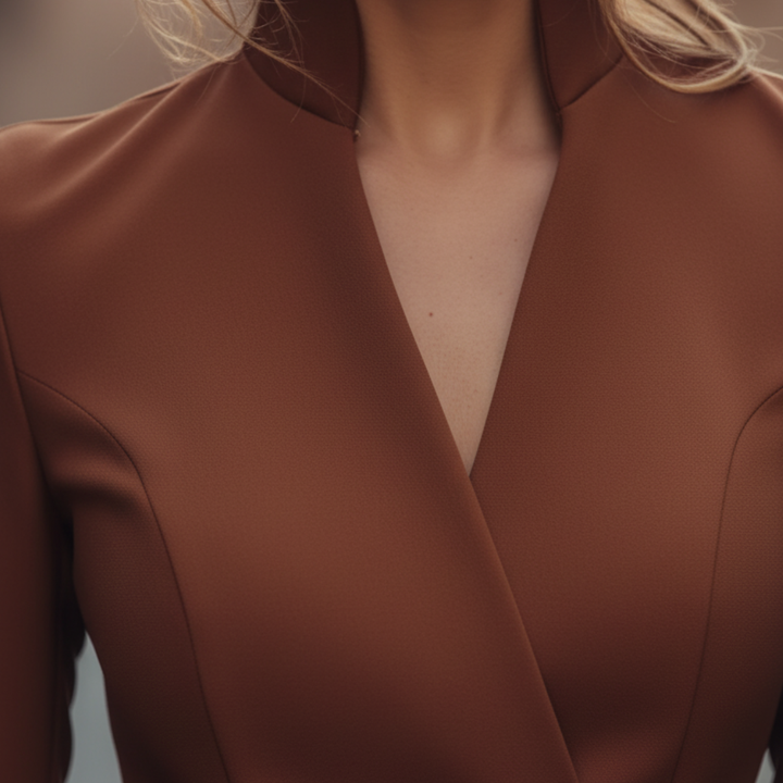 Lila - Damen Etuikleid mit Gürtel und elegantem Design