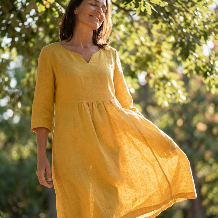 Bima - Damen Freizeitkleid mit 3/4 Ärmeln und Taschen