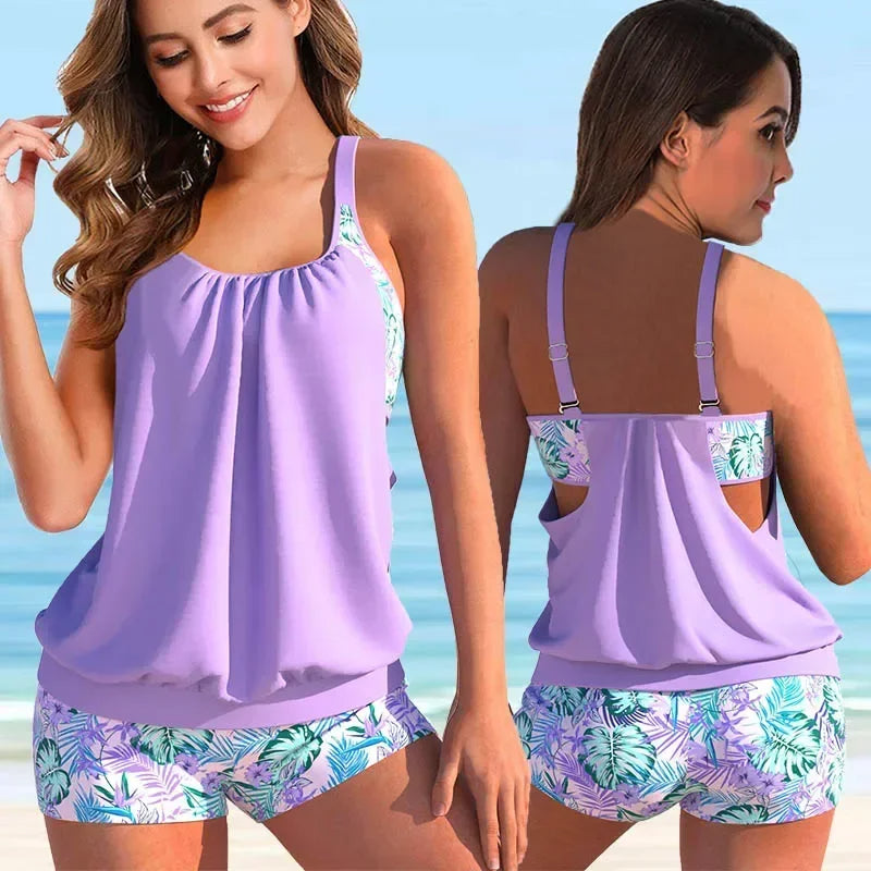 Stylisches Blumenmuster-Bikini-Set
