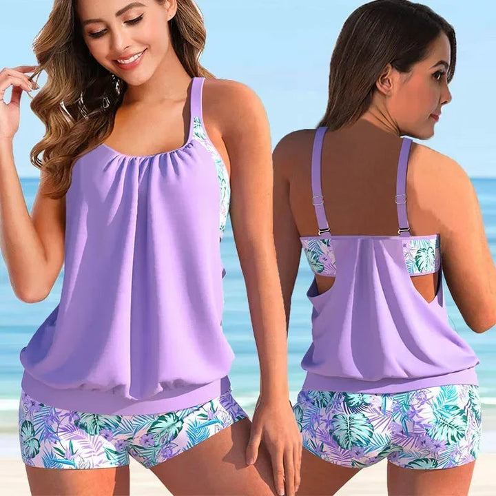 Stylisches Blumenmuster-Bikini-Set