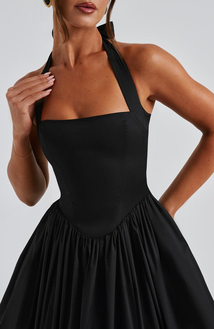 Damen Hochzeitsgast Halter Midi Kleid