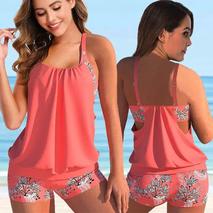Stylisches Blumenmuster-Bikini-Set