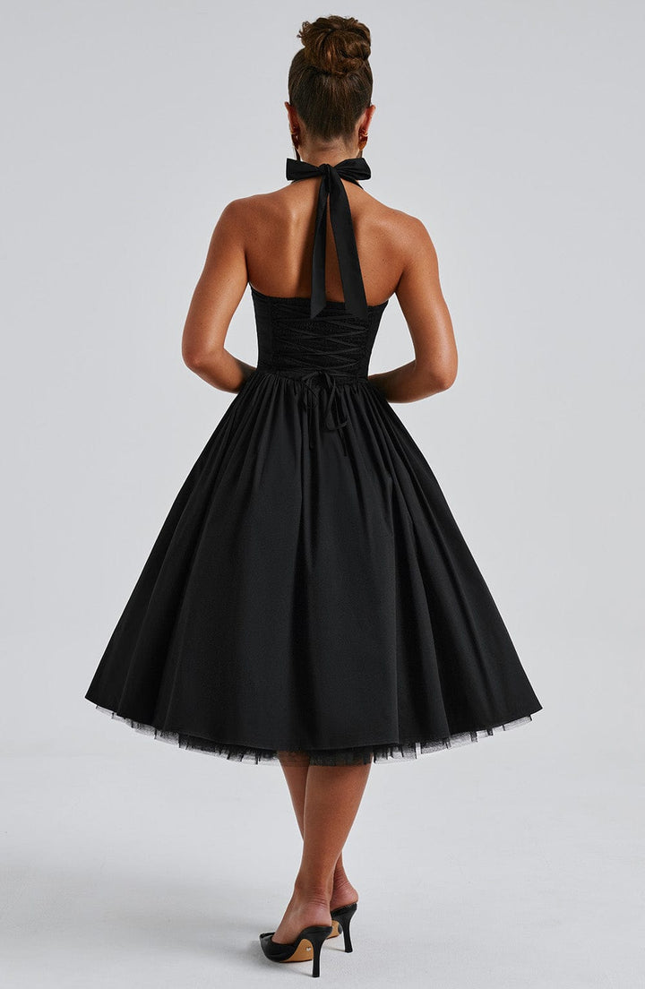 Damen Hochzeitsgast Halter Midi Kleid