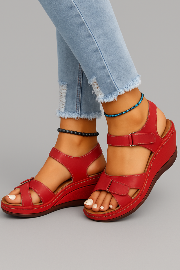 Antonia - Damen Orthopädische Keilsandalen mit bequemem Fußbett
