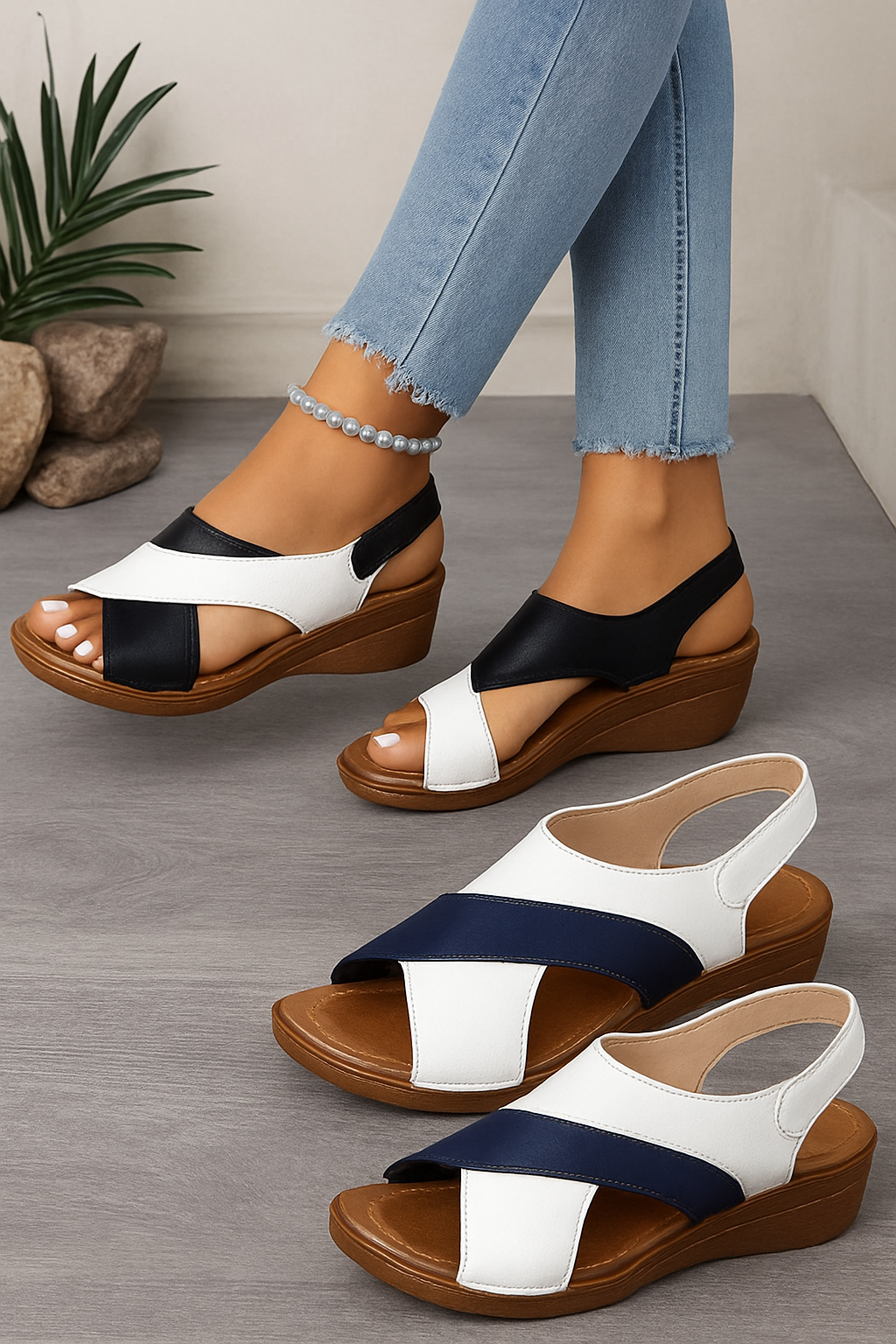 Nadine - Damen orthopädische Slingback-Sandalen mit Stil