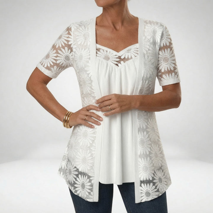 KANTEN BLUSE FÜR FRAUEN