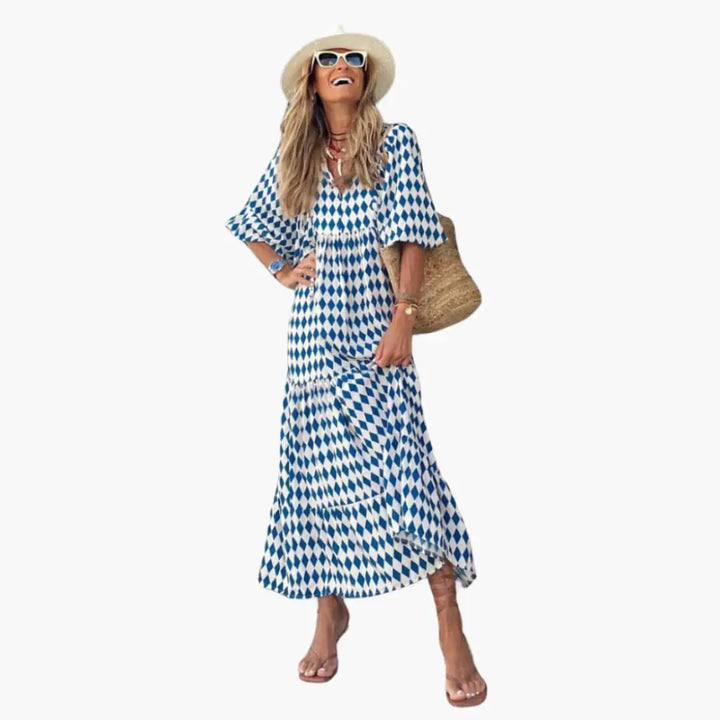 Boho Maxikleid für Frauen - Blumenmuster & Lockere Passform