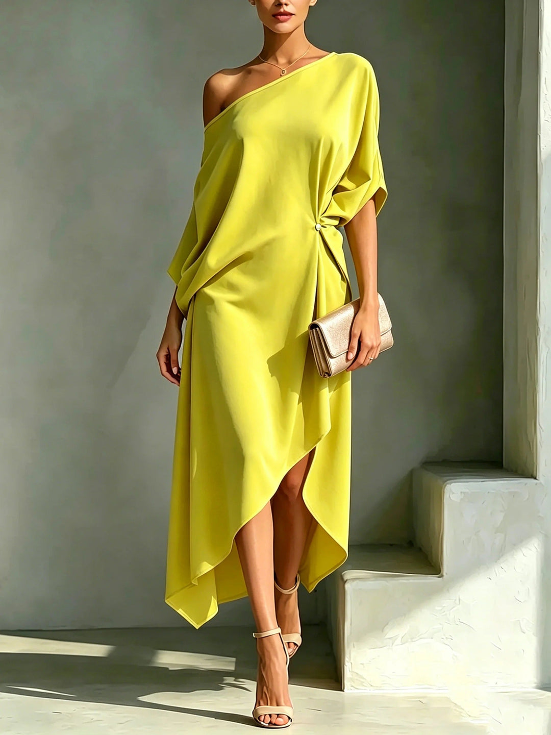 Livia asymmetrisches One-Shoulder-Abendkleid