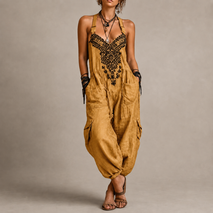 Astrid bestickter Boho-Jumpsuit von Maria Zürich – Ansicht 4