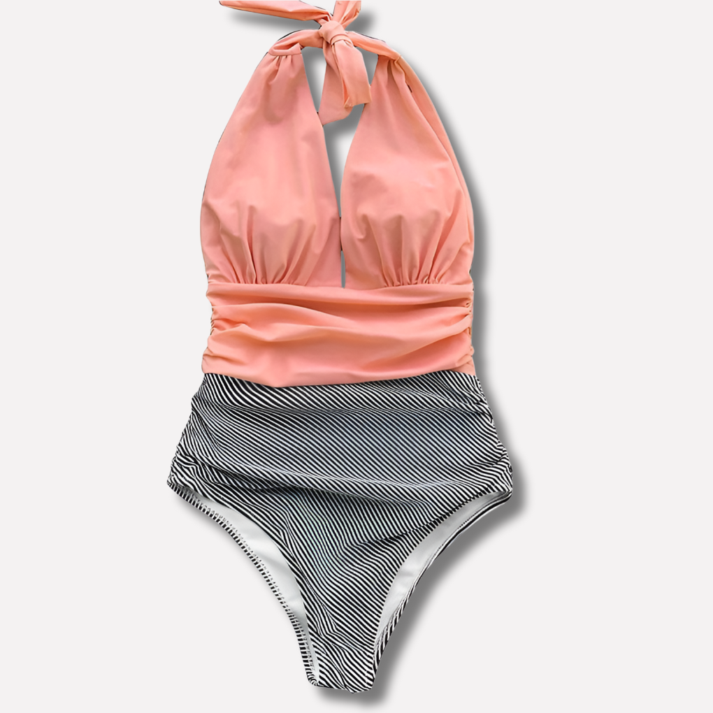Damen Einteiler Sexy Plissee Sommer Strandbekleidung