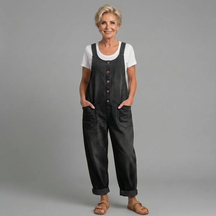 Greta Vintage Jeans-Latzhose von Maria Zürich – Ansicht 2