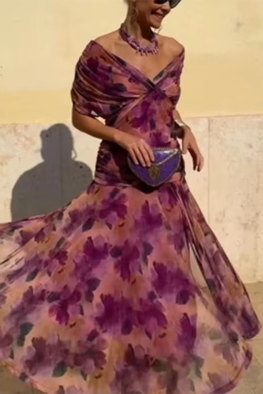 Elin - V-Ausschnitt Maxikleid