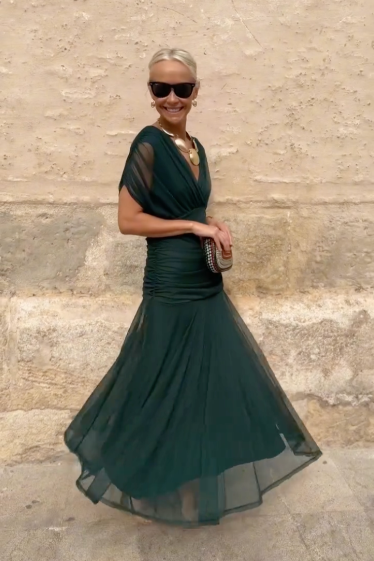 Elin - V-Ausschnitt Maxikleid
