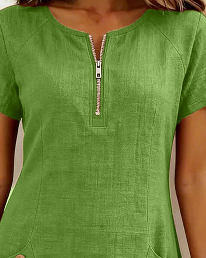 Lina Baumwoll-Leinen-Kleid für Damen – Sommerkleid