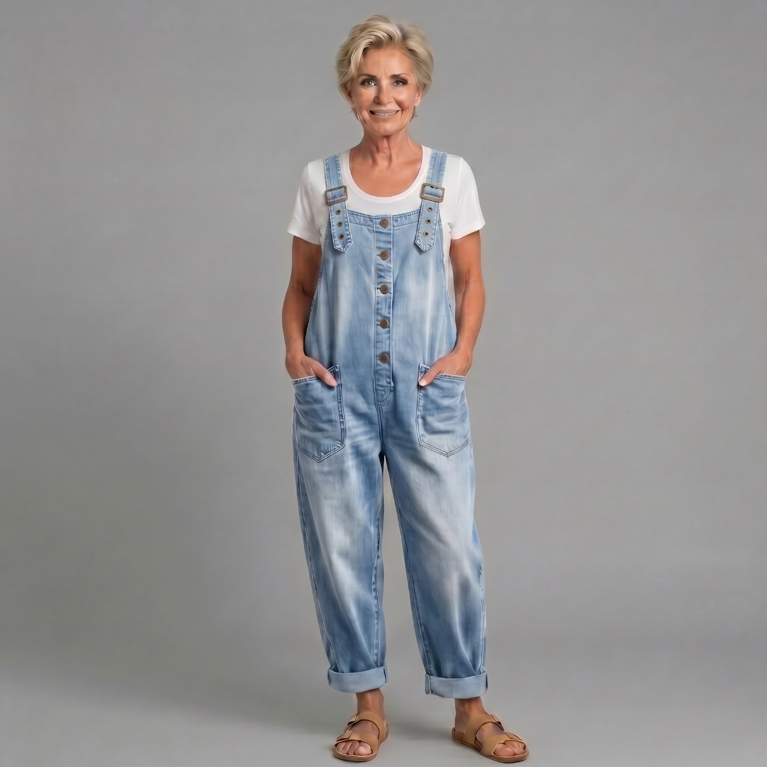 Greta Vintage Jeans-Latzhose von Maria Zürich – Ansicht 6