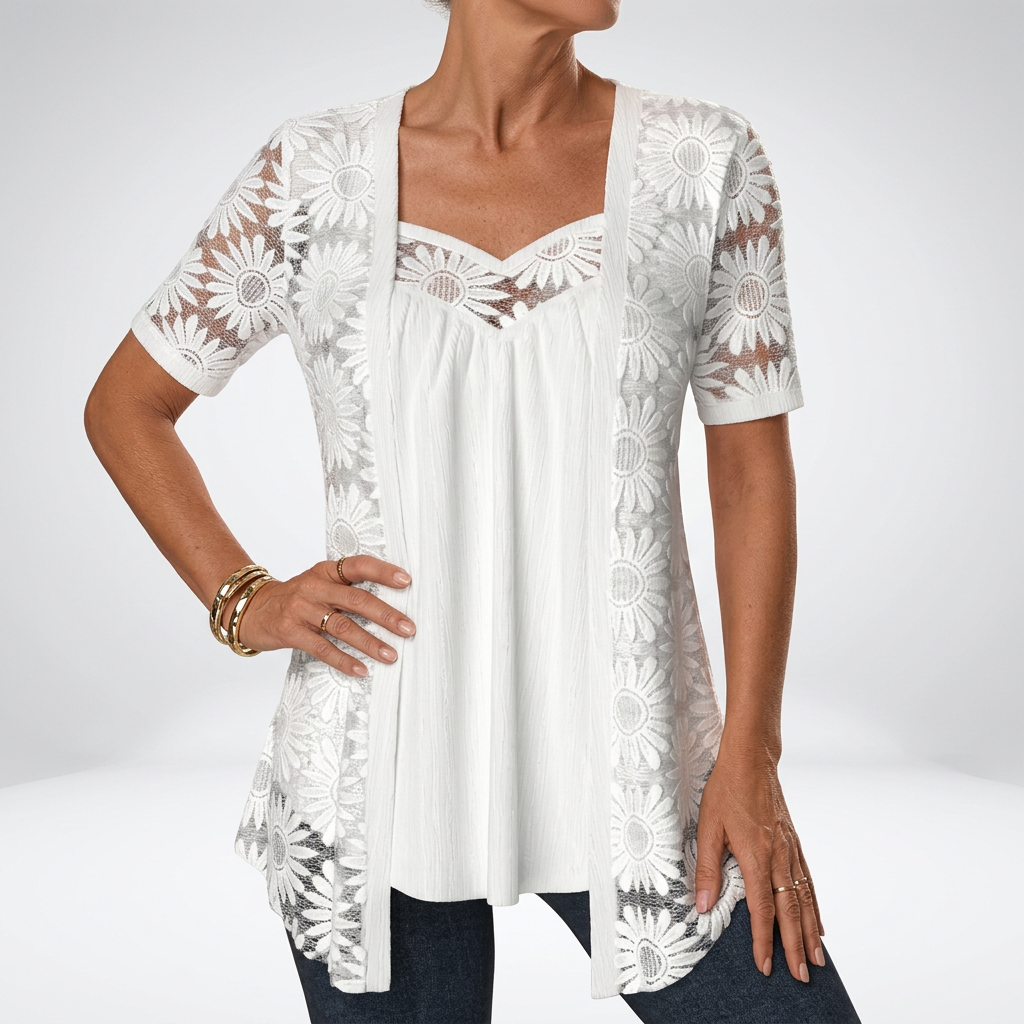 KANTEN BLUSE FÜR FRAUEN