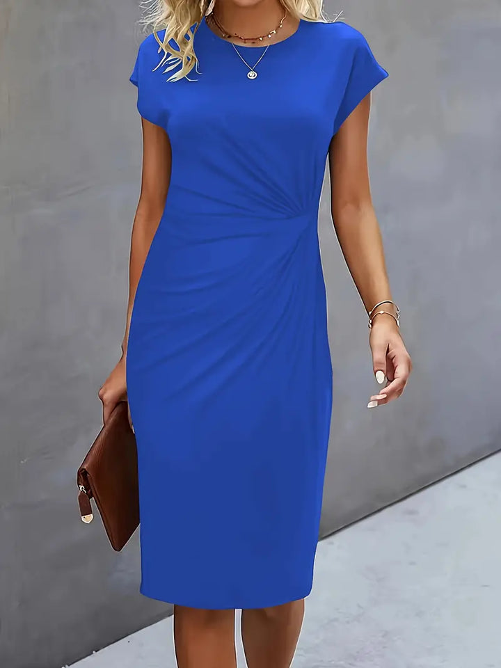 Jula - Damen Midikleid mit Raffdetail und Kurzarm