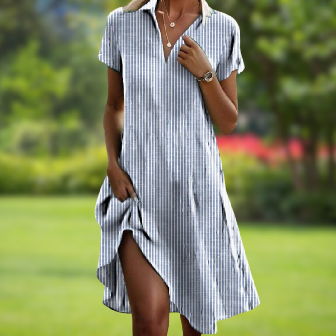 Christa florales Cocktailkleid für Damen mit elegantem Ausschnitt