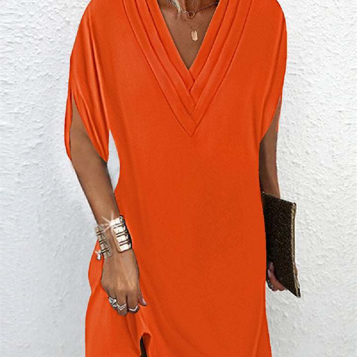María - Damen Kleid mit schlichten Schlitzärmeln
