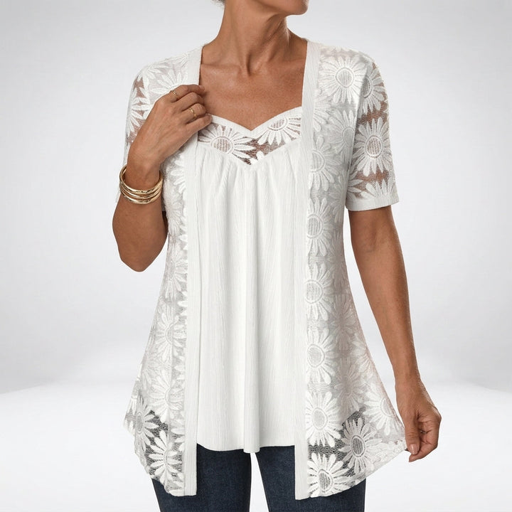 KANTEN BLUSE FÜR FRAUEN