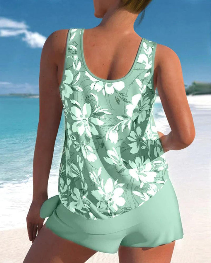 Damen Tankini Badeanzug Zweiteiliges Set