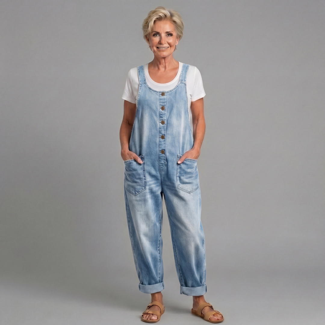 Greta Vintage Jeans-Latzhose von Maria Zürich – Ansicht 3