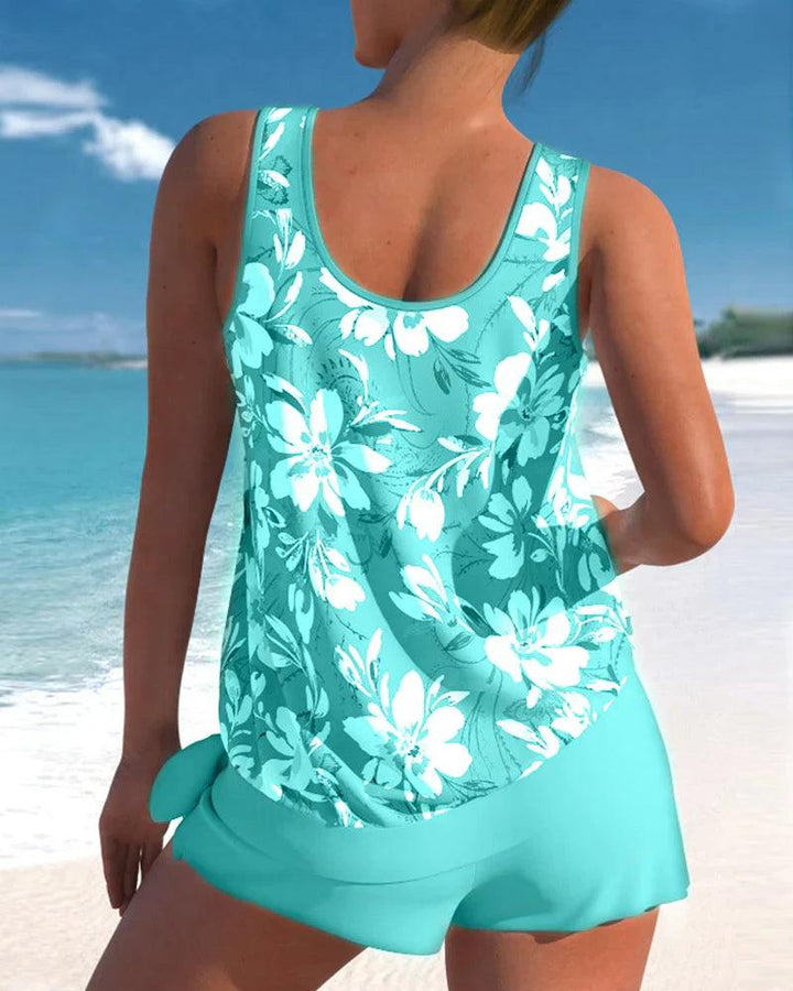 Damen Tankini Badeanzug Zweiteiliges Set