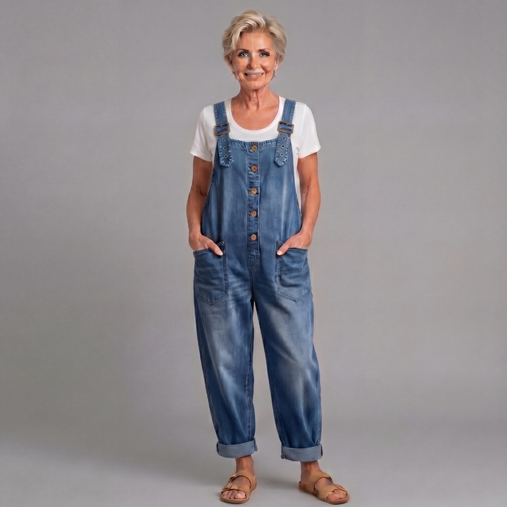Greta Vintage Jeans-Latzhose von Maria Zürich – Ansicht 4