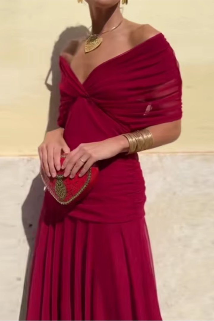Elin - V-Ausschnitt Maxikleid