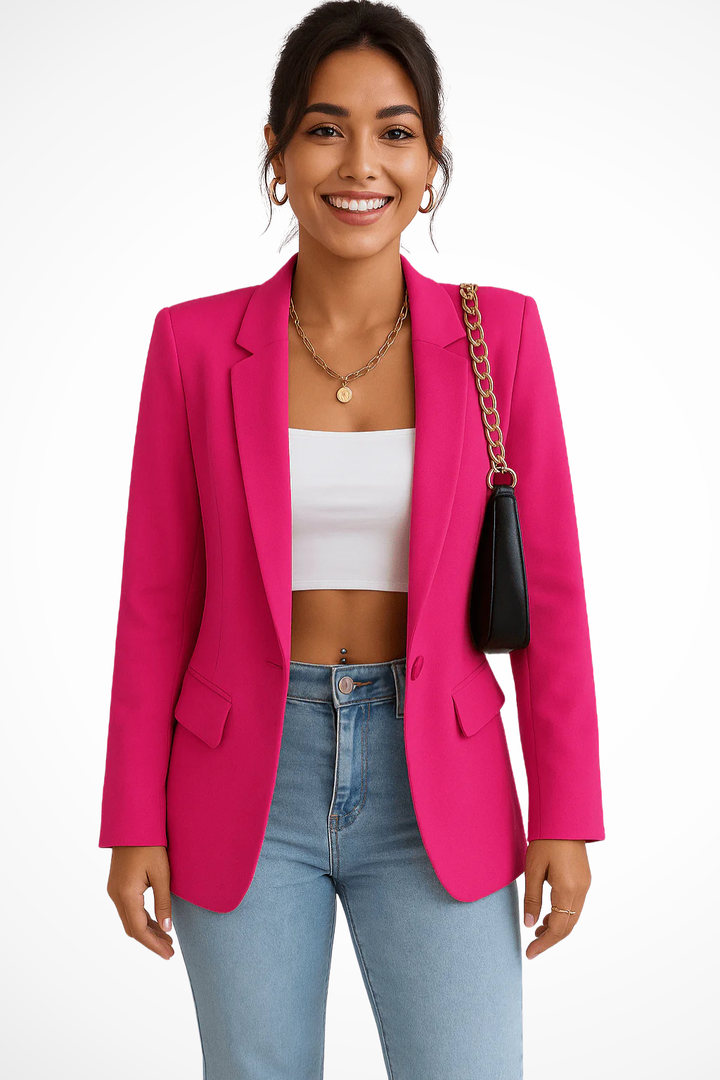 Alexis - Damen Blazerjacke mit offenem Vorderteil und langen Ärmeln