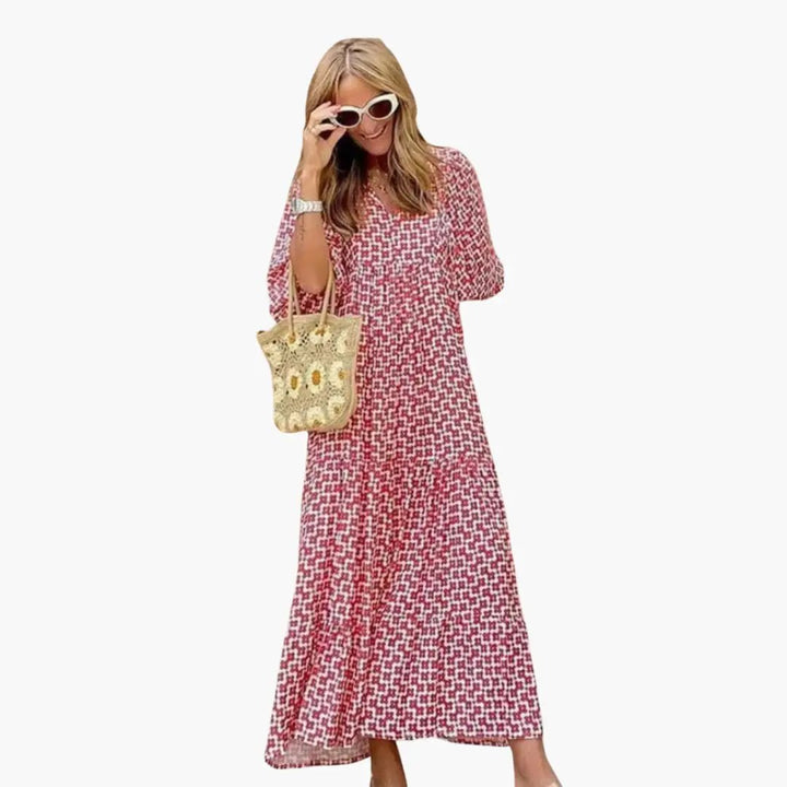Boho Maxikleid für Frauen - Blumenmuster & Lockere Passform