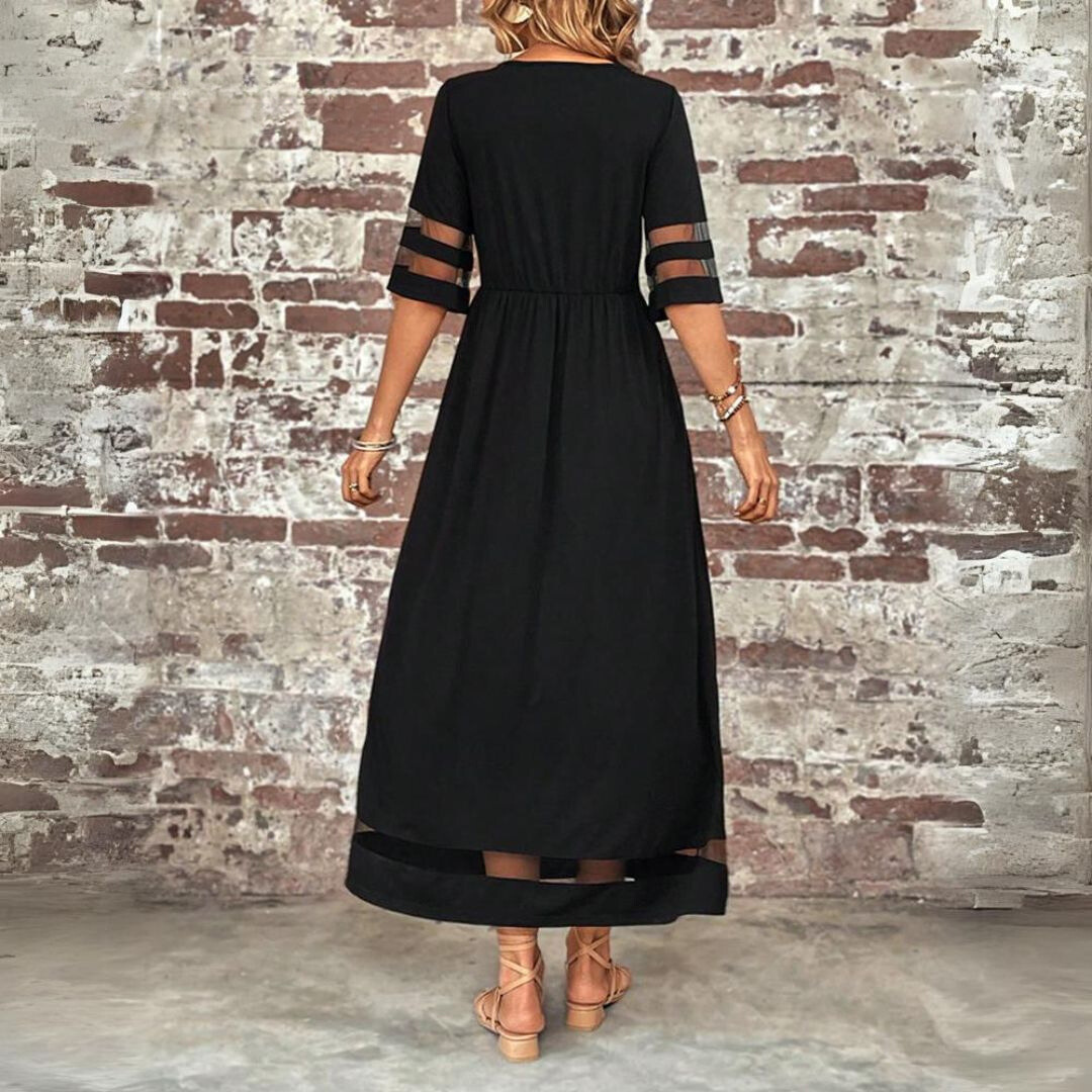 Damen Maxikleid mit Kurzarm