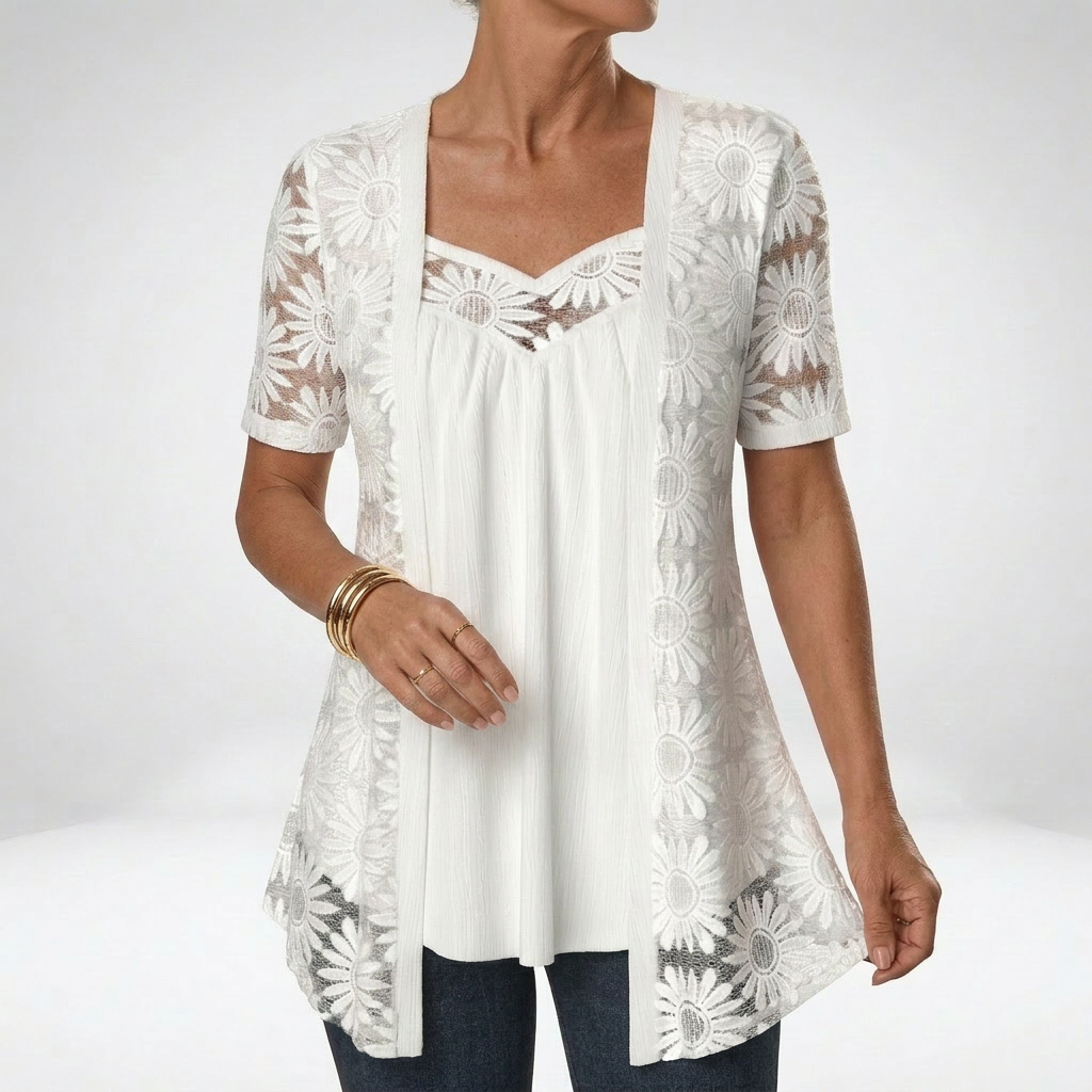 KANTEN BLUSE FÜR FRAUEN