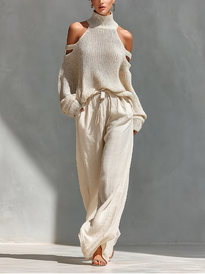 Diorelle - Set mit gestricktem Top und weiten Hosen