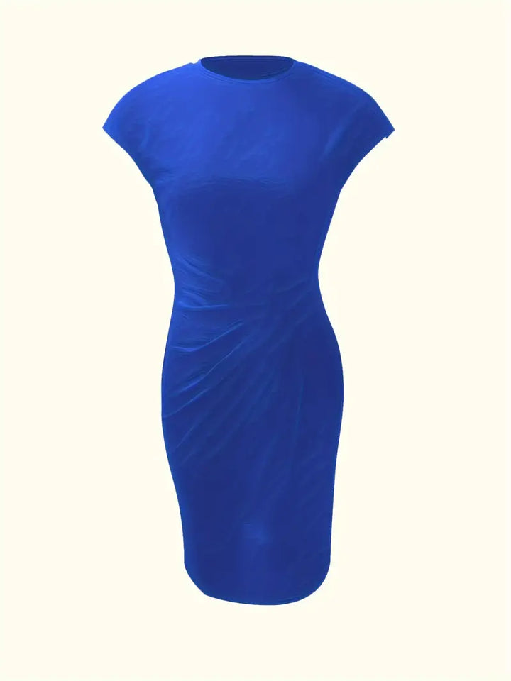 Jula - Damen Midikleid mit Raffdetail und Kurzarm