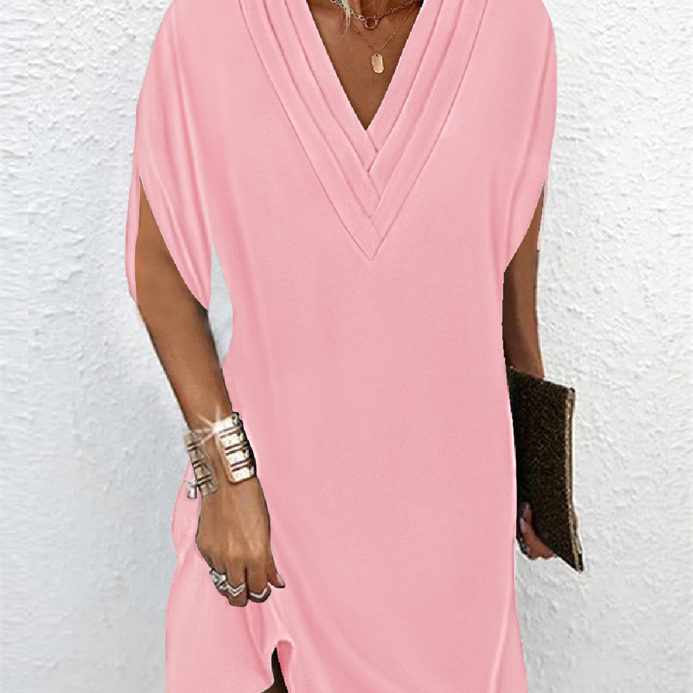 María - Damen Kleid mit schlichten Schlitzärmeln
