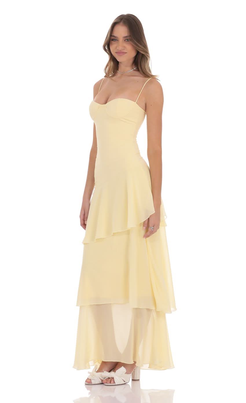 Maxikleid mit Herzausschnitt und Rüschendetails für Hochzeitsgäste