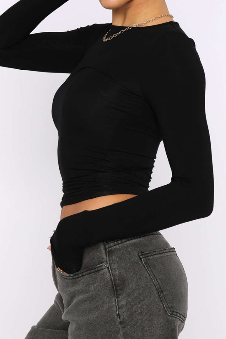 Nova | Minimalistisches Langarmshirt mit enganliegender Passform
