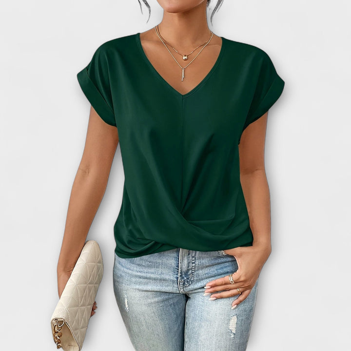 Eloise - V-Ausschnitt-Top mit Knopfdetails