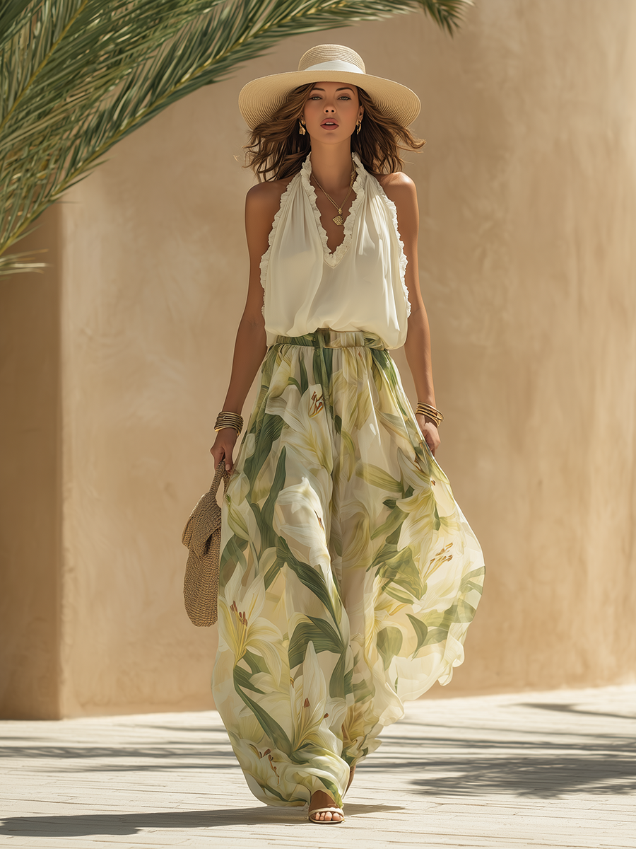 Lyselle - Elegantes Luftiges Set mit Blumenprint