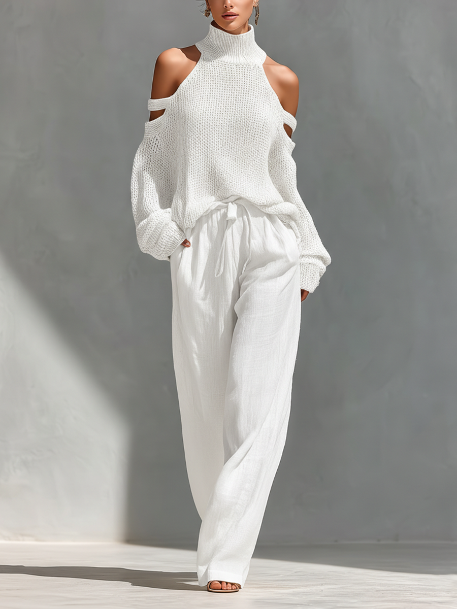 Diorelle - Set mit gestricktem Top und weiten Hosen