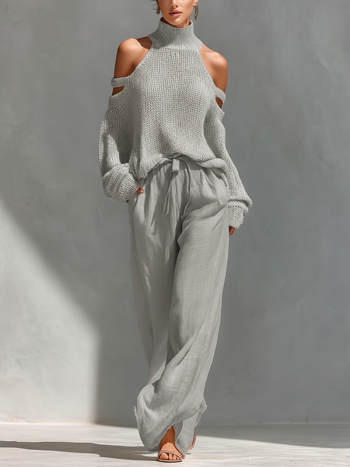 Diorelle - Set mit gestricktem Top und weiten Hosen